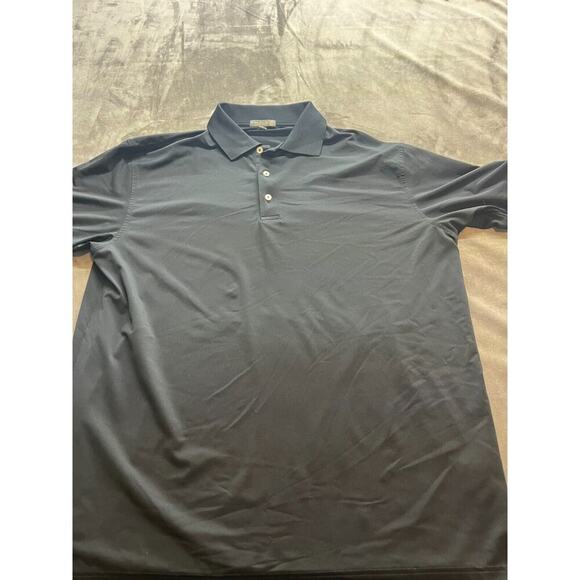 Peter‎ Millar Summer Comfort Polo Shirt Mens Extra Large L Black Young Life - Picture 1 of 7